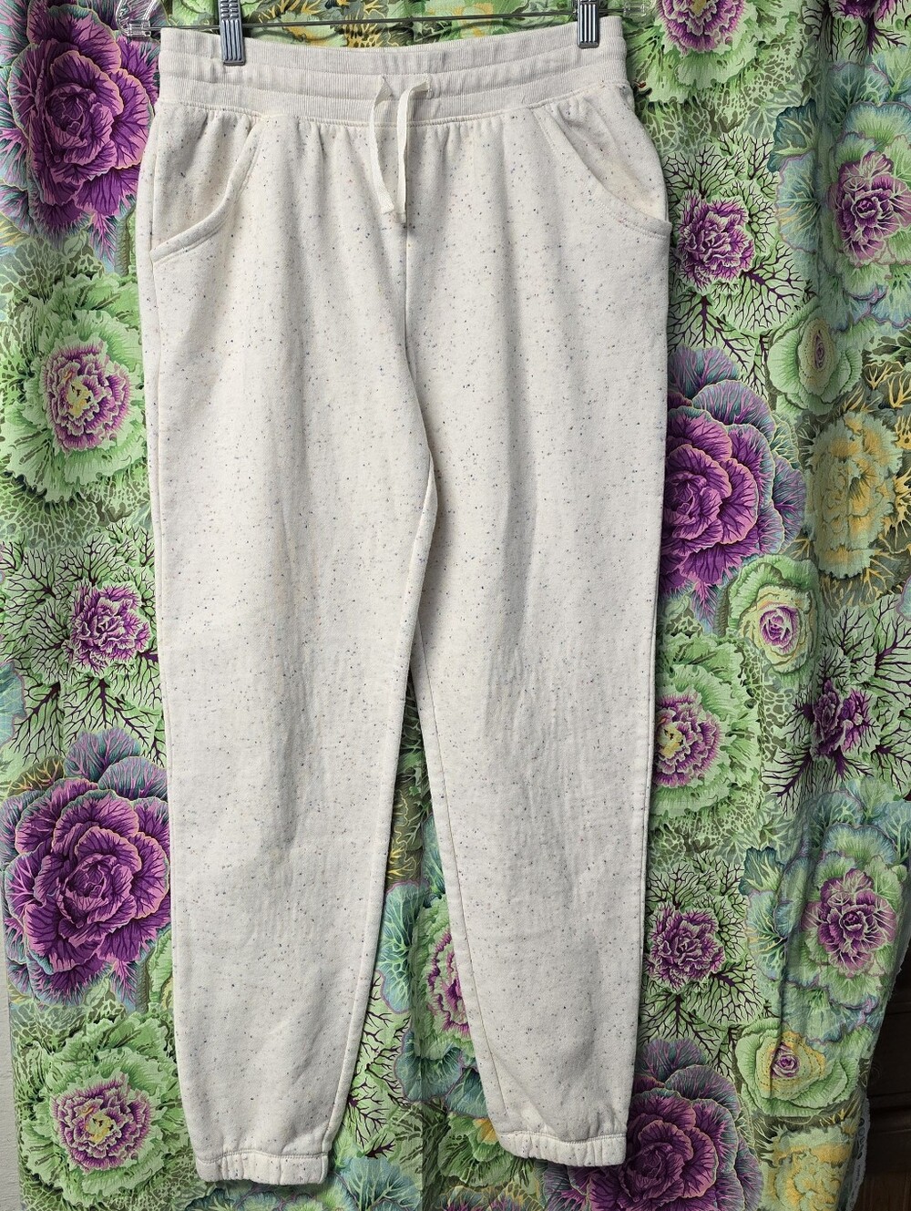 Cat & Jack Ivory & Colorful Sprinkle Sweatpants XXL Joggers Rainbow Speckles